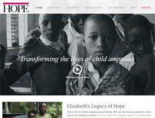 Tablet Screenshot of elizabethslegacyofhope.org